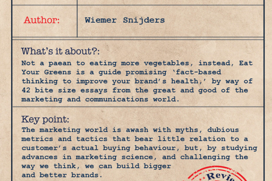 Book review: Eat Your Greens by Wiemer Snijders